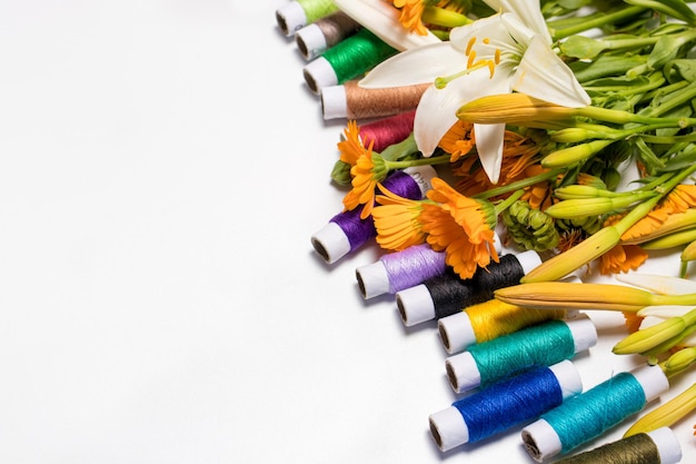 Detale haftu roślinnego